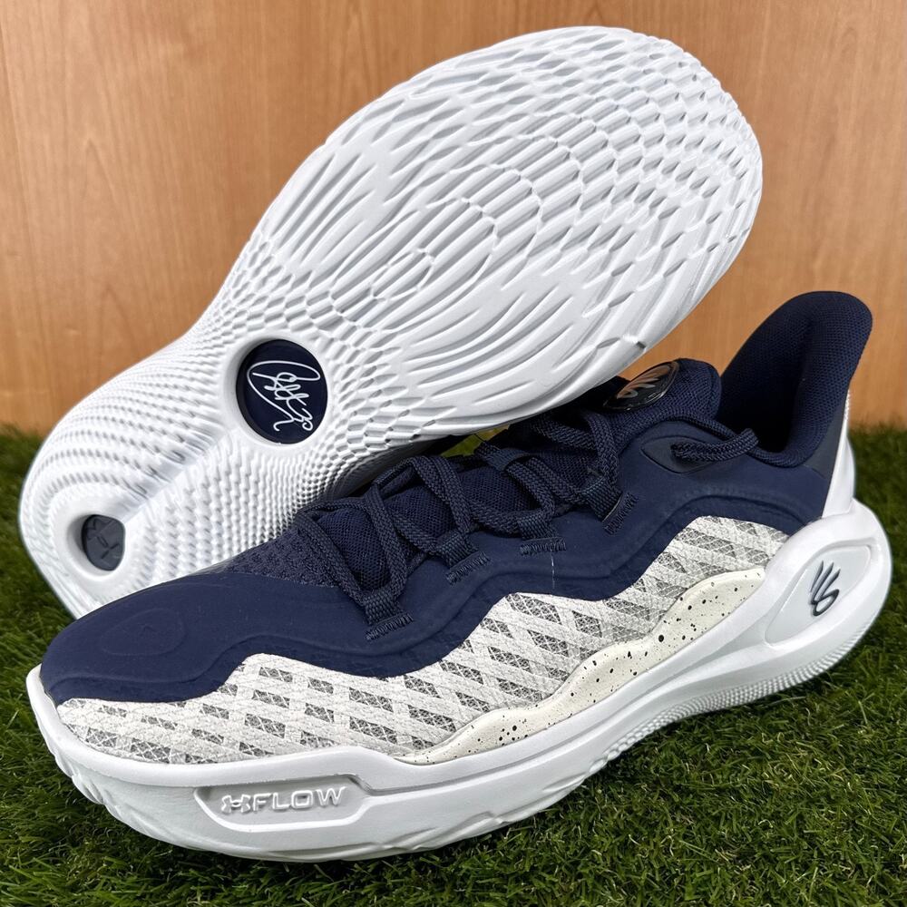 Under Armour Curry 11 TB White Midnight Navy Basketball 3027637-102 Men's Sz 12